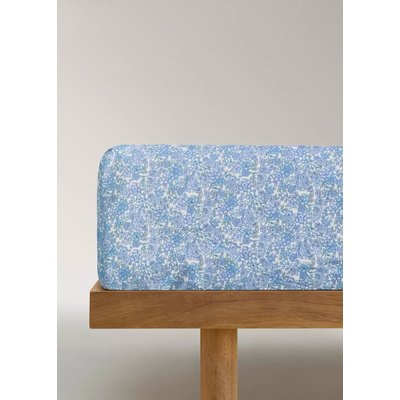Drap-housse enfant percale fleurs 135/140 cm MANGO HOME