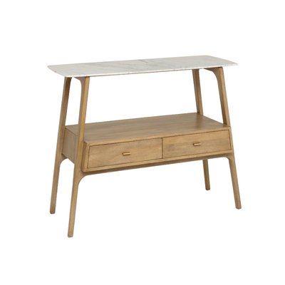 Console en bois de manguier et marbre  HARI MADE IN MEUBLES 