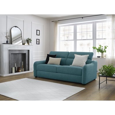 Canapé lit 3 places en tissu chiné couchage 140x195 cm, JACOB BOBOCHIC