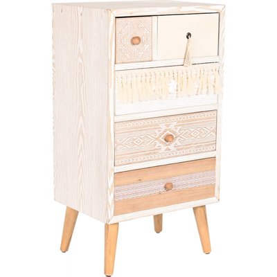 Commode en bois motifs coton, Boho RECOLLECTION