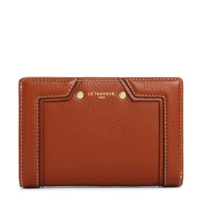 Portefeuille moyen modèle en cuir grainé ELLA LE TANNEUR