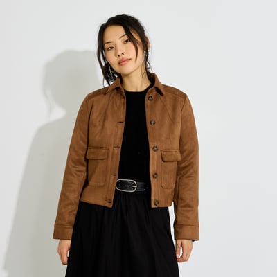 Veste courte en suédine GRAIN DE MALICE