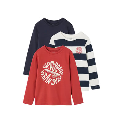 Lot de 3 T-shirts manches longues VERTBAUDET