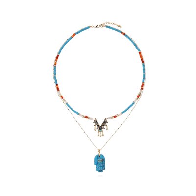 Collier multirangs de perles avec pendentifs centraux RANCH HIPANEMA