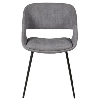 Chaise design velours côtelé écru pieds métal ADA ZAGO