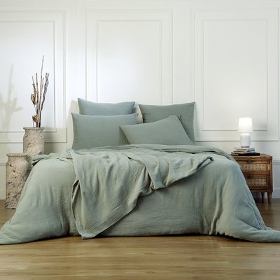 Parure + taies 65x65 gaze de coton CARLA FEBRONIE