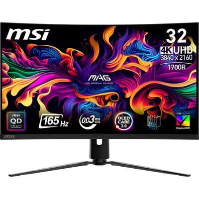 Ecran PC Gamer MAG 321CUP 32" Incurvé 4K 165Hz QD-OLED HDR True Black 400 HDMI 2.1 USB-C 15W MSI