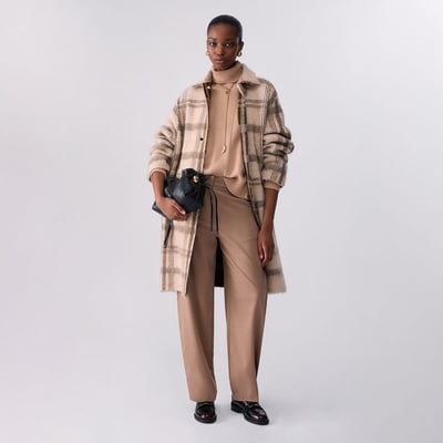 Manteau Jacquard en Tricot Brossé LIU JO