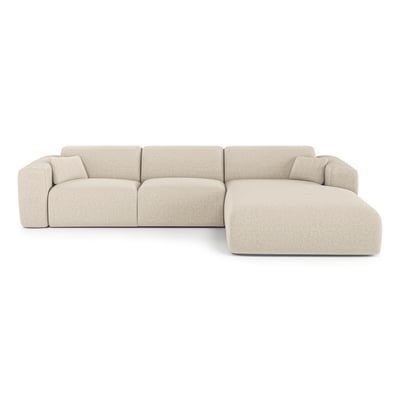 Canapé angle droit convertible express 5 places en tissu tramé MYRA SIA HOME