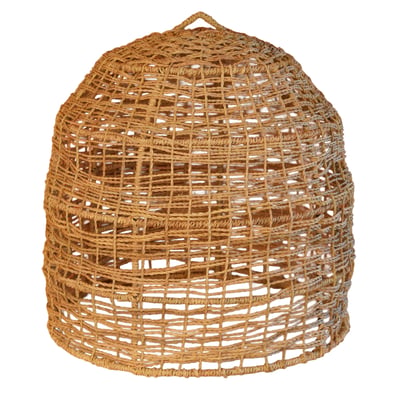 Abat-jour fibres roulées ajourées dôme -  LOJI HOME MAISON