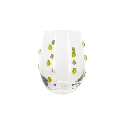 Lot de 4 gobelets 40cl en verre, CITRON NOVASTYL
