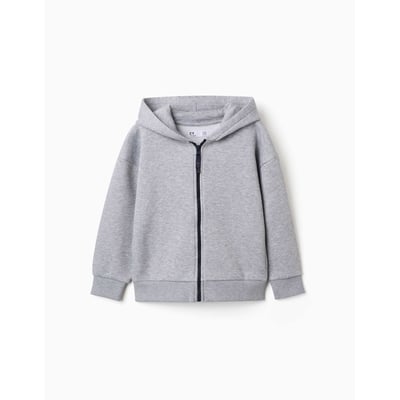 Sweat zippé en molleton avec capuche et doublure en coton peigné ZIPPY