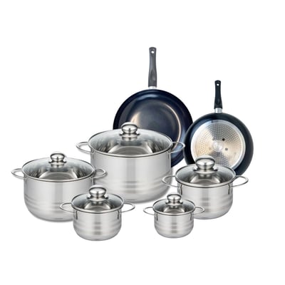 2 poêles 20/24cm + 5 faitouts 12/14/16/20/24cm PRIMA BRILLANT ELO