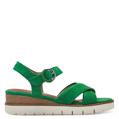 Sandales compensées en cuir TAMARIS