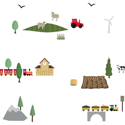 Sticker Mural Voyage en Train ARCHIV