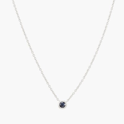 Collier argent 925 serti d'une pierre de Saphir BALABOOSTE