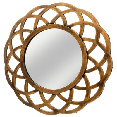 Miroir rond polypropylène doré 40x2x40cm WADIGA