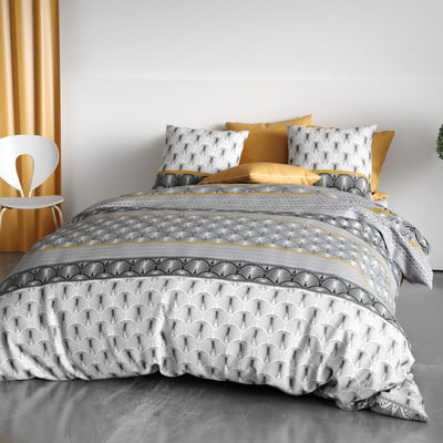Parure housse de couette en coton imprimée, Sakigold C DESIGN HOME TEXTILE