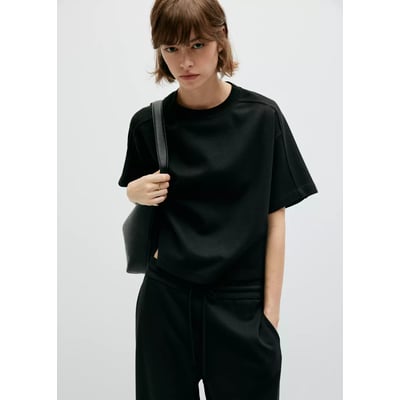 T-shirt détail couture MANGO