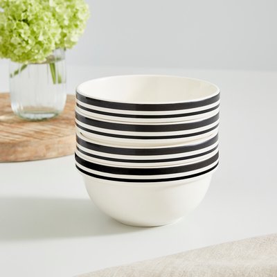 Set of 4 Potter's Stripe 14cm Stacking Bowls PORTMEIRION