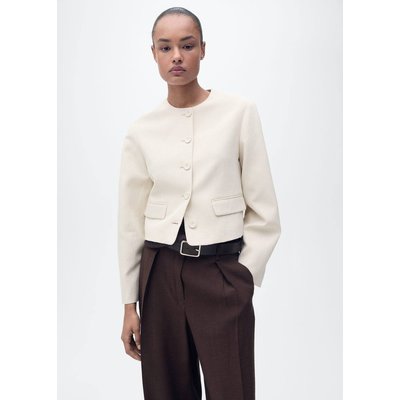 Veste en lin mélangé avec boutons MANGO