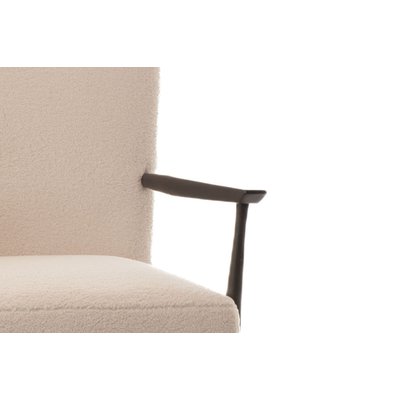 Fauteuil scandinave en tissu bouclette - SUZY AMADEUS