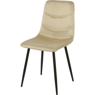 Chaise en velours  pieds métal design élégant salon RECOLLECTION