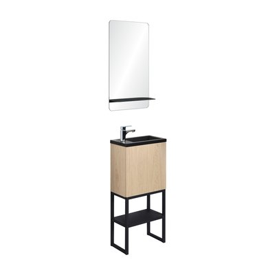 Ensemble lave-mains sur pieds + miroir NOVA MOB IN
