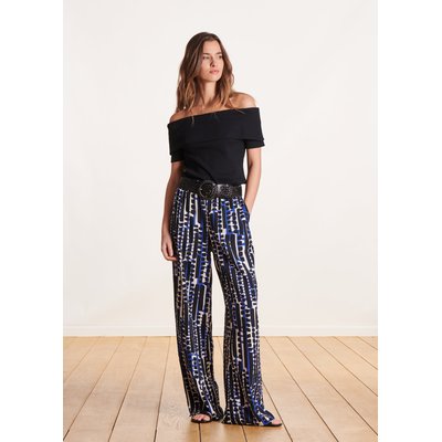Pantalon fluide à imprimé taille élastique LA FEE MARABOUTEE