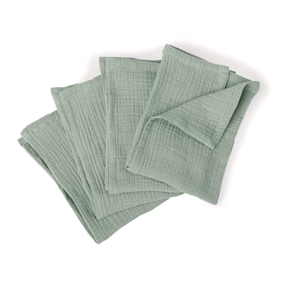 Lot de 4 serviettes de table gaze de coton ALMA Made in Europe FEBRONIE