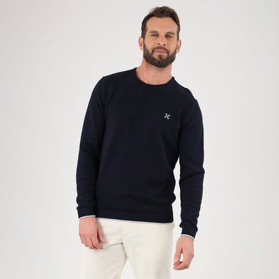 Cotton Knitted Jumper with Crew Neck OXBOW