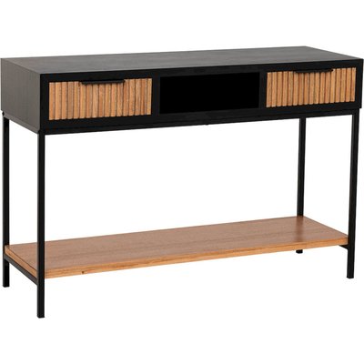 Console industrielle bois métal  deux tiroirs design élégant RECOLLECTION