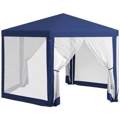 Tonnelle barnum tente de réception hexagonale 10 m² polyester OUTSUNNY