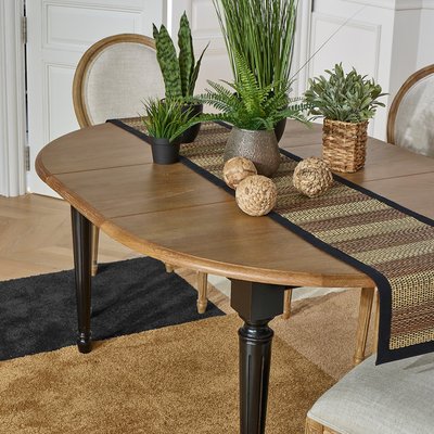 Table ronde en chêne 1 rallonge 4/6 couverts ARLINGTON ROBIN DES BOIS