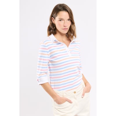 Polo rayé 4 couleurs en coton épais ARMOR-LUX