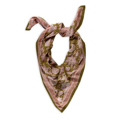 Grand Foulard en coton imprimé MATIRA BINDI ATELIER