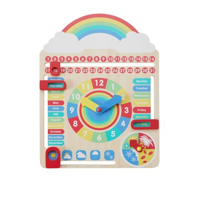 Calendrier Bois Enfants Éducatif Préscolaire TEAMSON KIDS