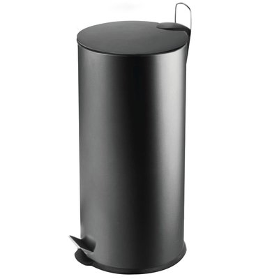 Poubelle de cuisine ronde noire 27L WADIGA