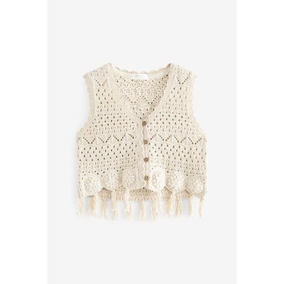 Gilet de costume en maille avec pampilles NEXT