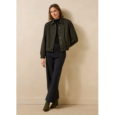 Blouson manches longues en milano jacquard LA FEE MARABOUTEE