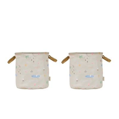 Ensemble de 2 paniers de rangement moyens MINI OYOY LIVING DESIGN
