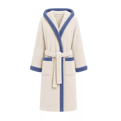 Peignoir a capuche pur coton CLUB GARNIER THIEBAUT