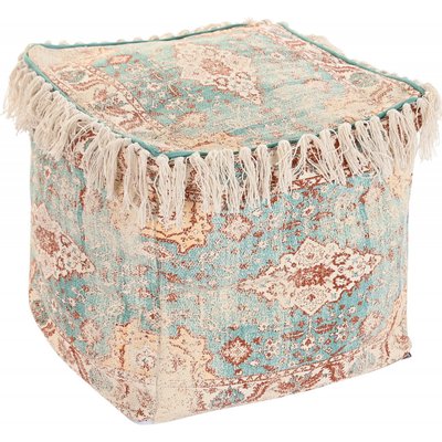 Pouf en coton frangé, Arabe fez RECOLLECTION