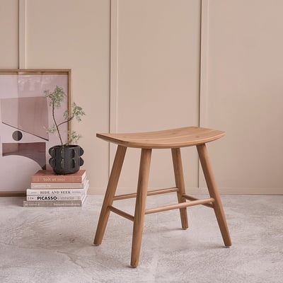 Tabouret en teck massif  AMBRE BERAH GETAH