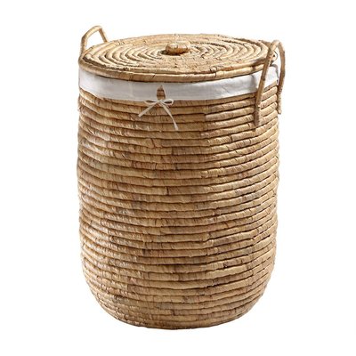 Panier à Linge avec Housse en Tissu et Couvercle - H65 cm CALICOSY