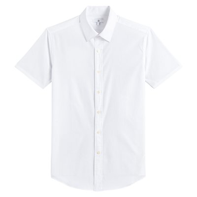 Chemise droite, manches courtes en popeline LA REDOUTE COLLECTIONS
