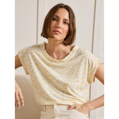 T-shirt imprimé volanté lin et viscose CYRILLUS