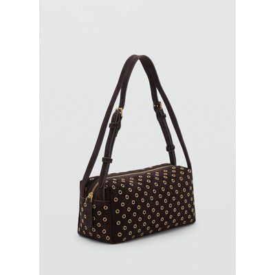 Sac bandoulière en serraje avec œillets MANGO