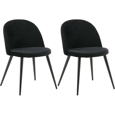 Chaise en velours avec pieds en acier Velvet (Lot de 2) VENTURE HOME