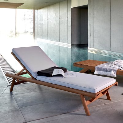 Bain de soleil en eucalyptus avec matelas, Ufni LA REDOUTE INTERIEURS